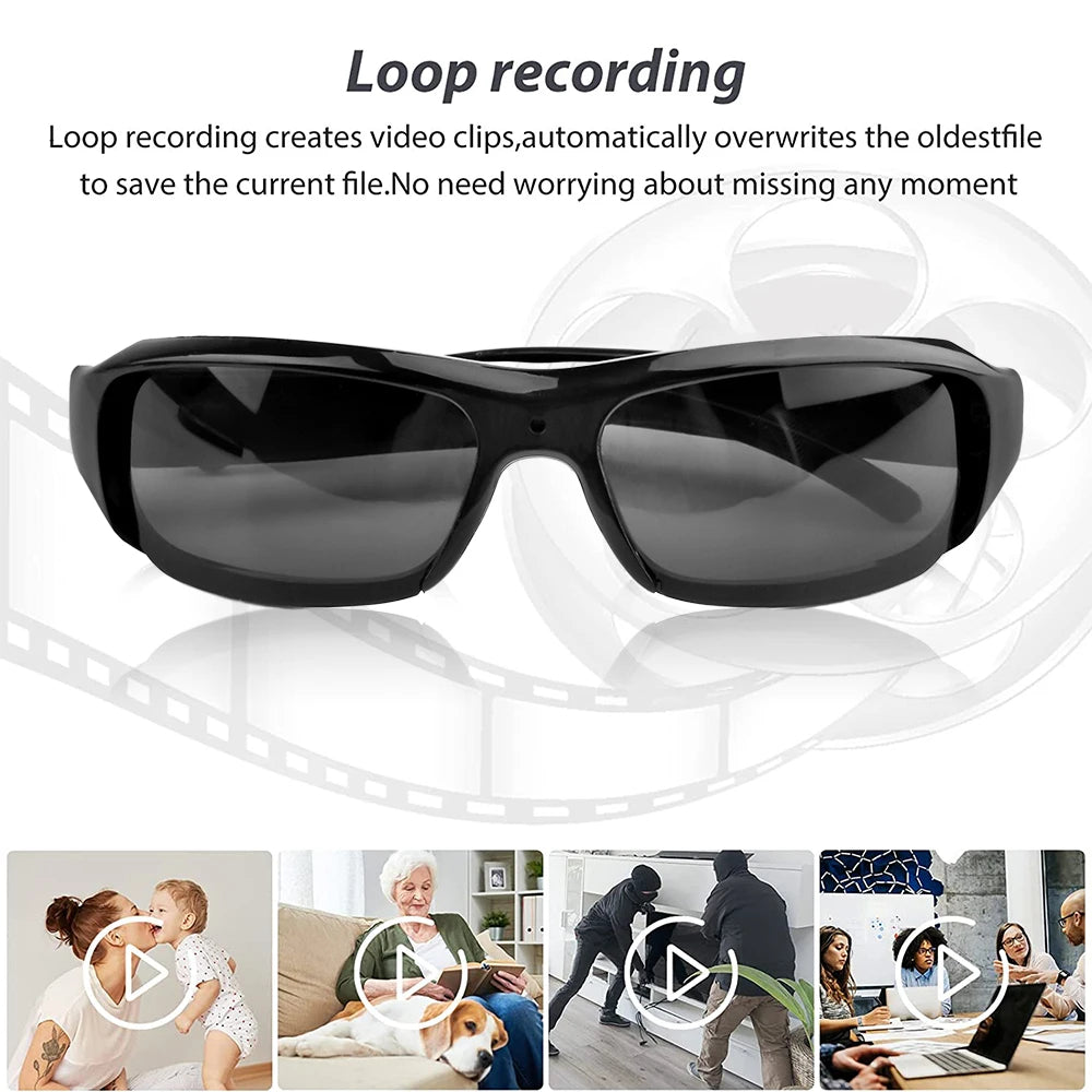 HD 1080P Mini Glasses Camera Wearable Portable Outdoor Security Sports DV DVR Video Recorder Surveillance Camcorder For Driving