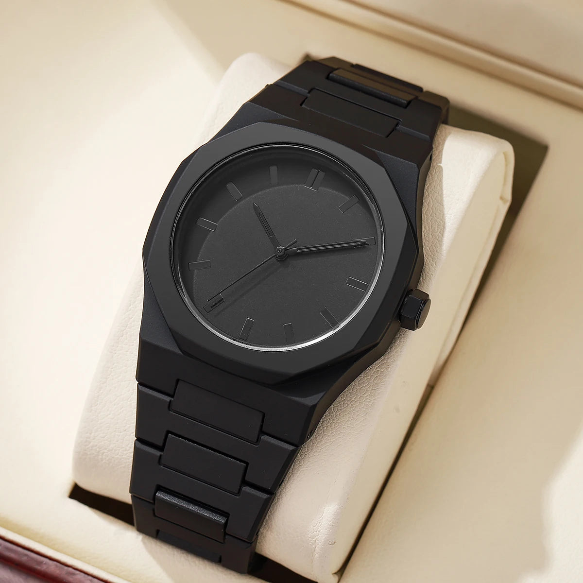 Cross border new hot selling Southeast Asia Middle East Arabic numerals black plastic quartz casual men's watch
